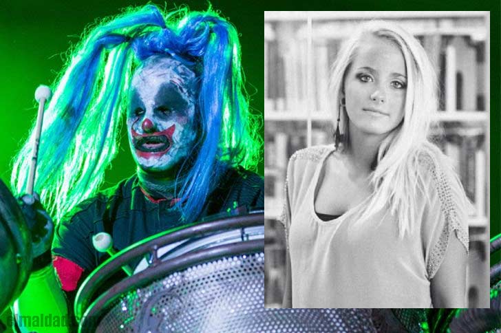 Imagen del 2019 de Clown de Slipknot y una foto de su hija fallecida.