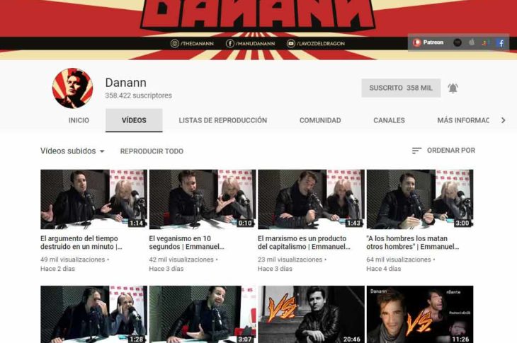 Canal de Danann en YouTube.
