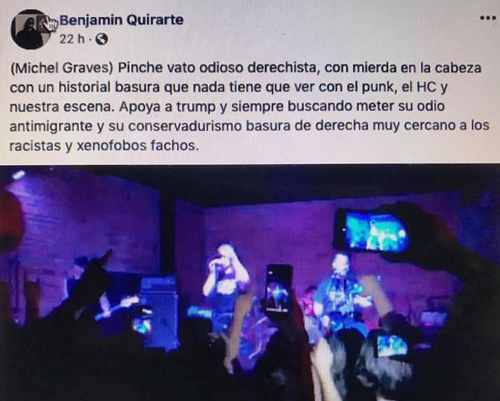 Estado de Benjamin Quirarte en Facebook