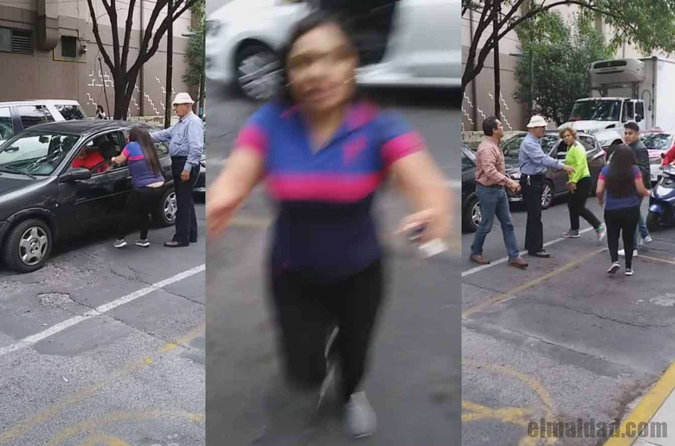 Mujer loca en accidente vial en CDMX.