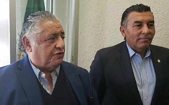 Amador Rodríguez junto a Francisco Rueda, reunión de transición.