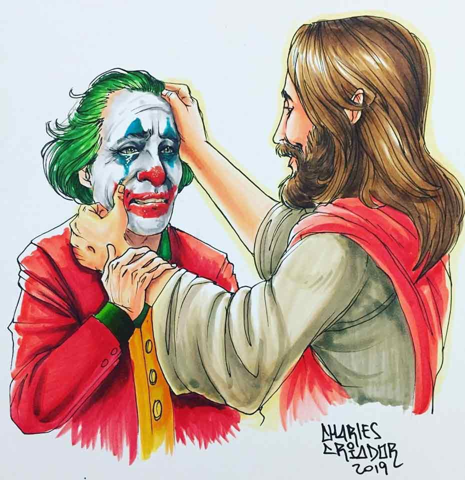 Joker con Jesucristo.