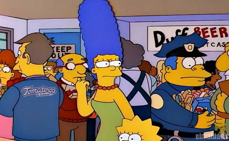 Compras de pánico en Los Simpson.