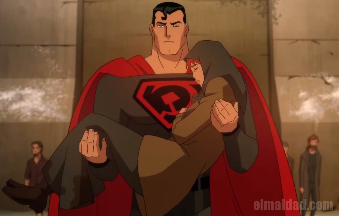 Captura de pantalla del trailer de Superman: Red Son.