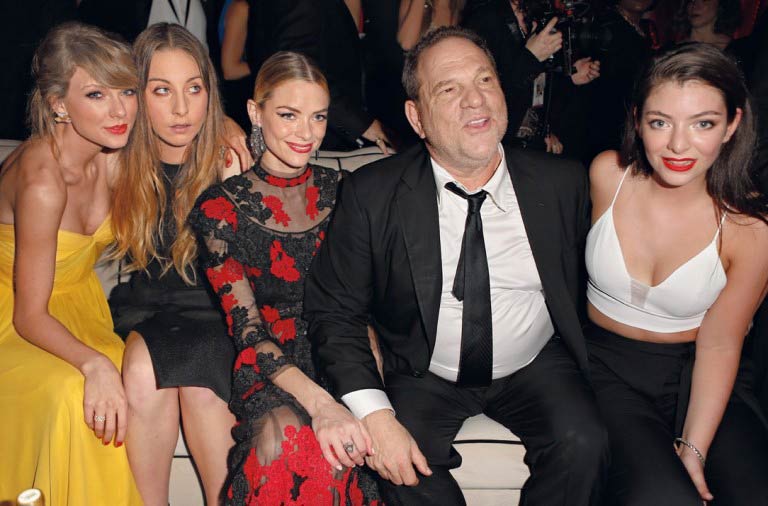 Harvey Weinstein con actrices de Hollywood.