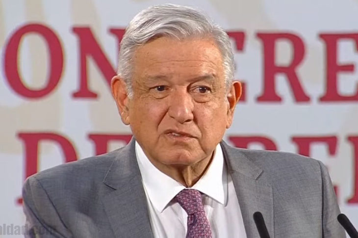 AMLO en la "mañanera" de hoy.