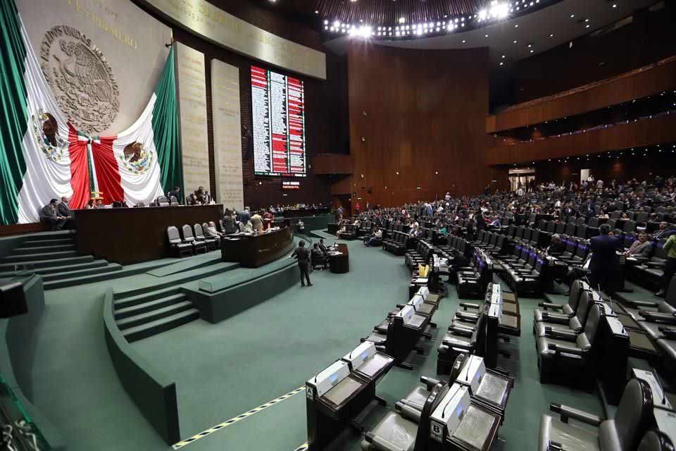 Cámara de diputados federales en San Lázaro.