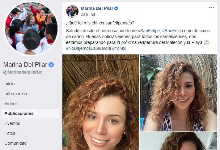 Marina del Pilar sin cubrebocas y en San Felipe pero con el #NoBajemosLaGuardia.