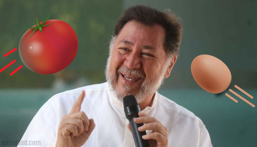Fernández Noroña fue agredido en Hidalgo.