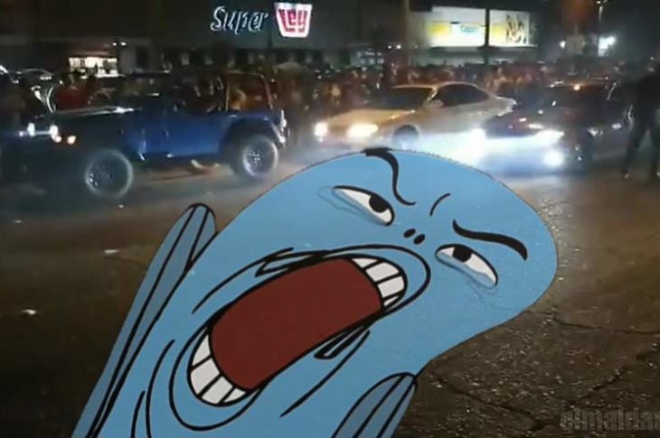 Imágenes que puedes oler, a pura llanta quemada.