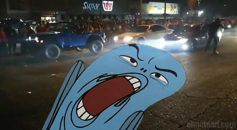 Imágenes que puedes oler, a pura llanta quemada.