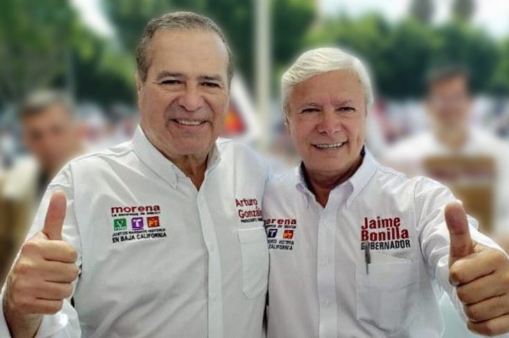 En campaña, González Cruz y Jaime Bonilla.