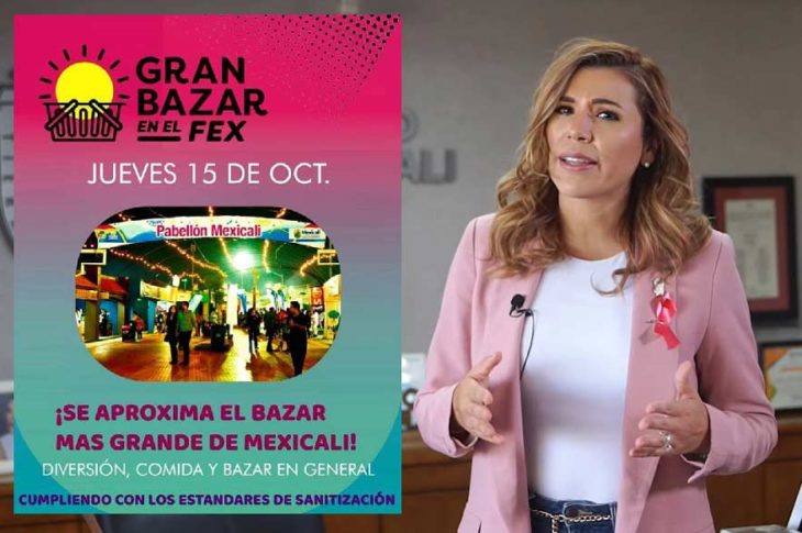 Flyer del bazar en el Fex y Marina del Pilar en su comunicado.