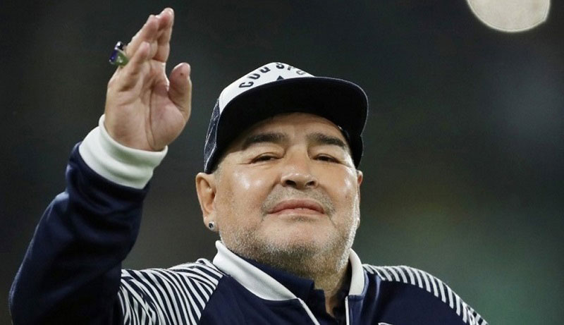 Foto reciente de Maradona.