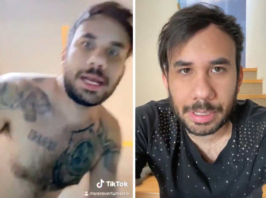 Werevertumorro con su TikTok controversial y a un lado pidiendo disculpas.