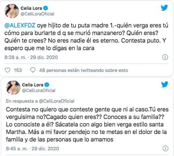 Tweets de Celia Lora.