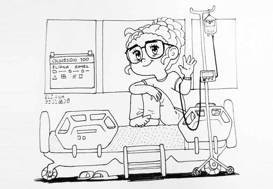 Auto-retrato de Eliana55226838 en el hospital.