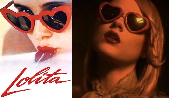 Poster de "Lolita" y Wood en el video de Manson.