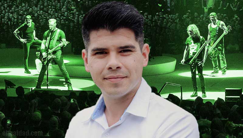 Carlos González promete traer a Metallica si gana.