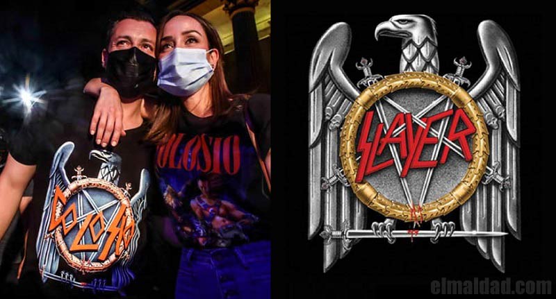Colosio se fusiló el logo de estética nazi de Slayer.