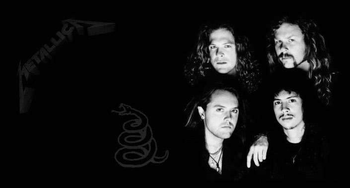 Portada del Black Album y Metallica en una foto de 1991.
