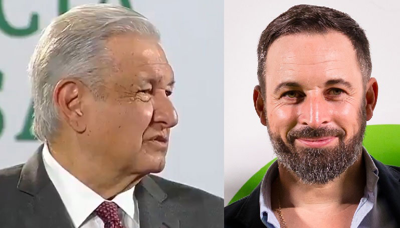 AMLO y Abascal, presidente de Vox.