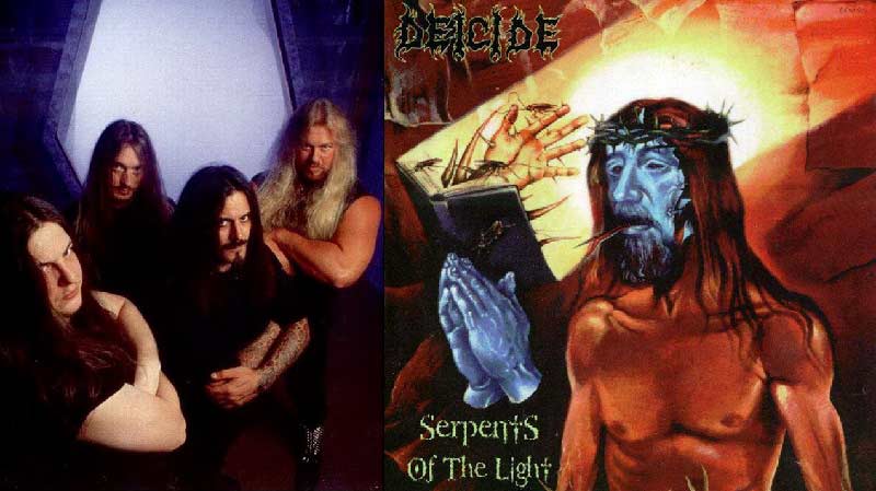 Deicide en 1997 y la portada de Serpents Of The Light.