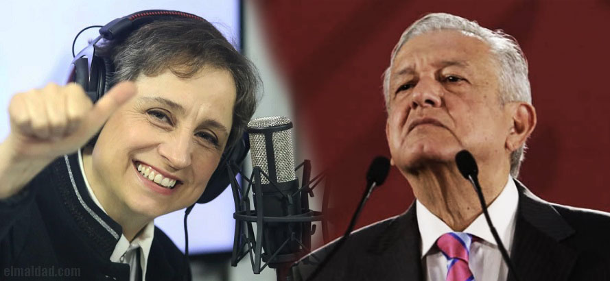 Carmen Aristegui y AMLO.