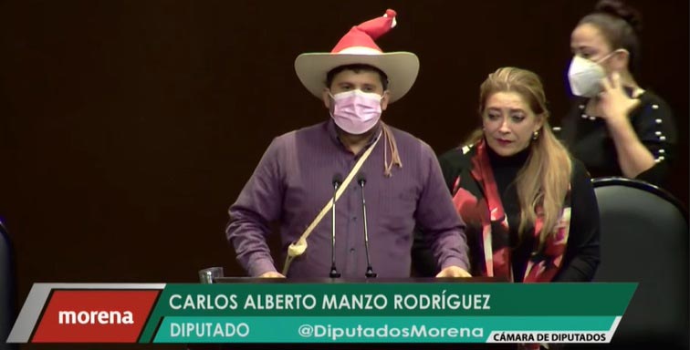 Carlos Alberto Manzo Rodríguez, diputado ridículo de Morena.