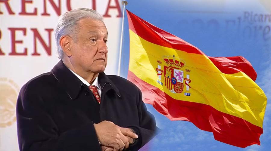 AMLO sigue con discurso de odio a España.