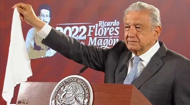 AMLO en la mañanera de este 21 de febrero.