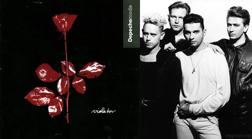 Portada del disco Violator de Depeche Mode.