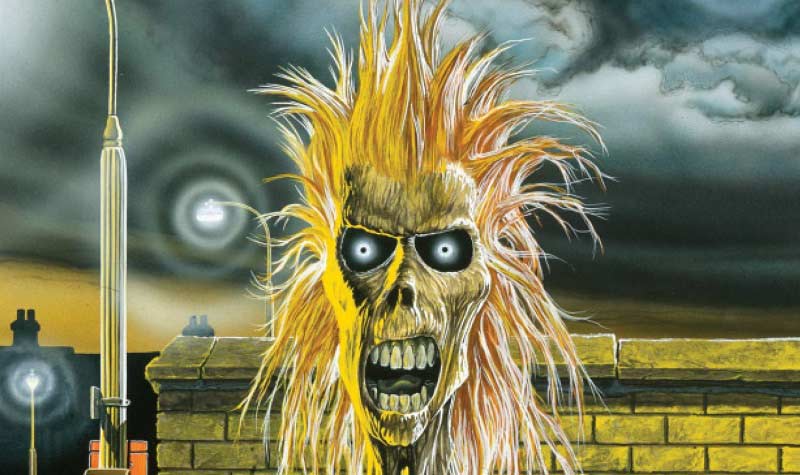Imagen de la portada del primer disco de Iron Maiden.