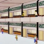 Starbucks en los Simpson.