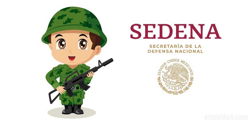 Soldado y logo de la Sedena.