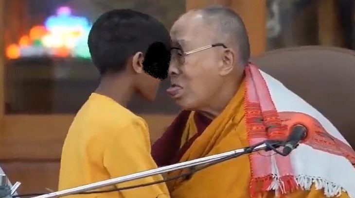 Dalái Lama en el evento indignante.