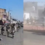 Enfrentamiento entre pobladores de Peribán y la Guardia Nacional.