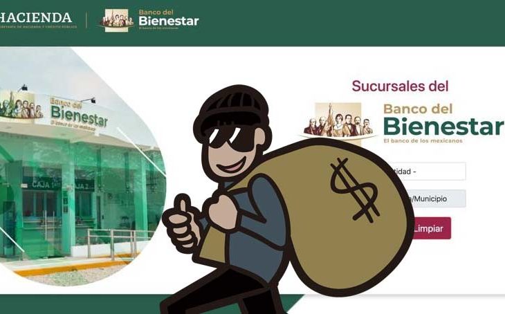 Banco del bienestar cuenta con rateros trabajando en sus cajas.