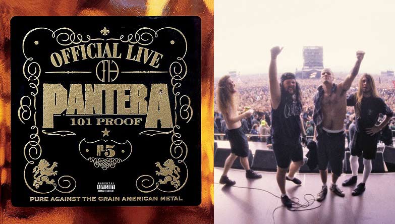 Portada de Pantera de su disco en vivo y la banda en Moscú en 1992.
