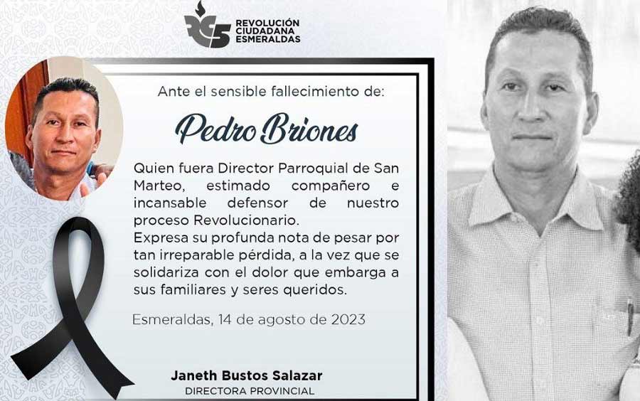 Comunicado de la dirigente provicional del partido sobre Pedro Briones.
