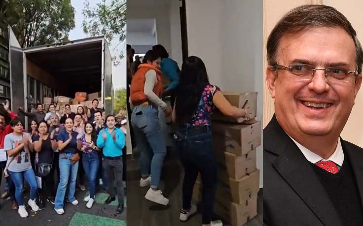 El Camino De México presumiendo enviar cajas vacías y Marcelo Ebrard.