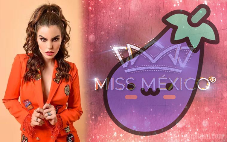 No es un trans, es Cynthia de la Vega y el logo de Miss México.