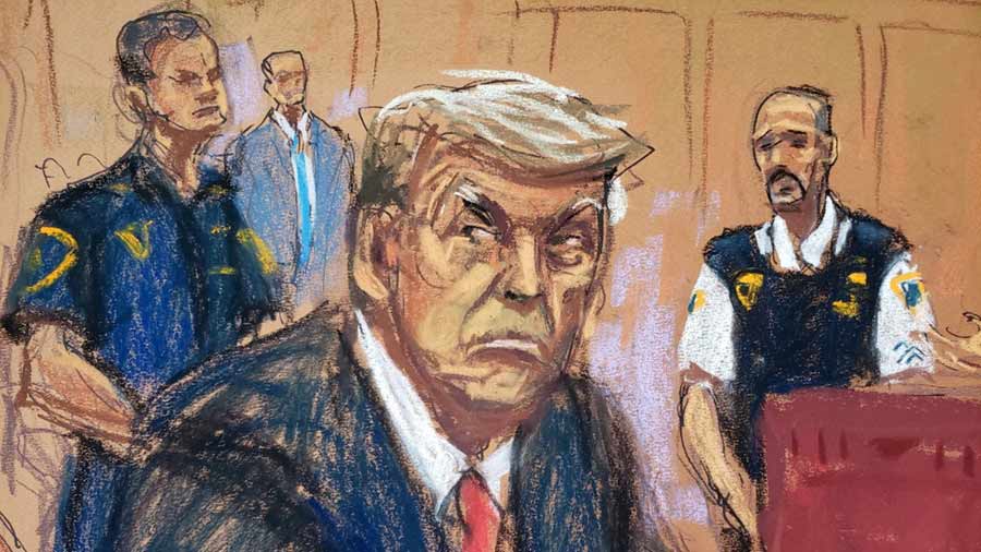 Trump en la corte.