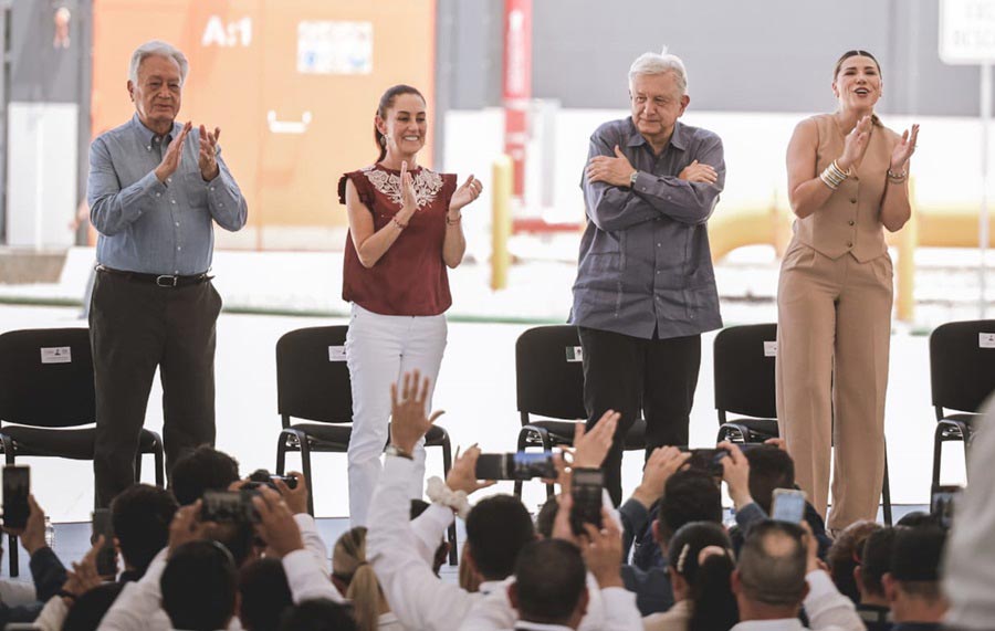 Bartlett, Sheinbaum, AMLO y Marina del Pilar.