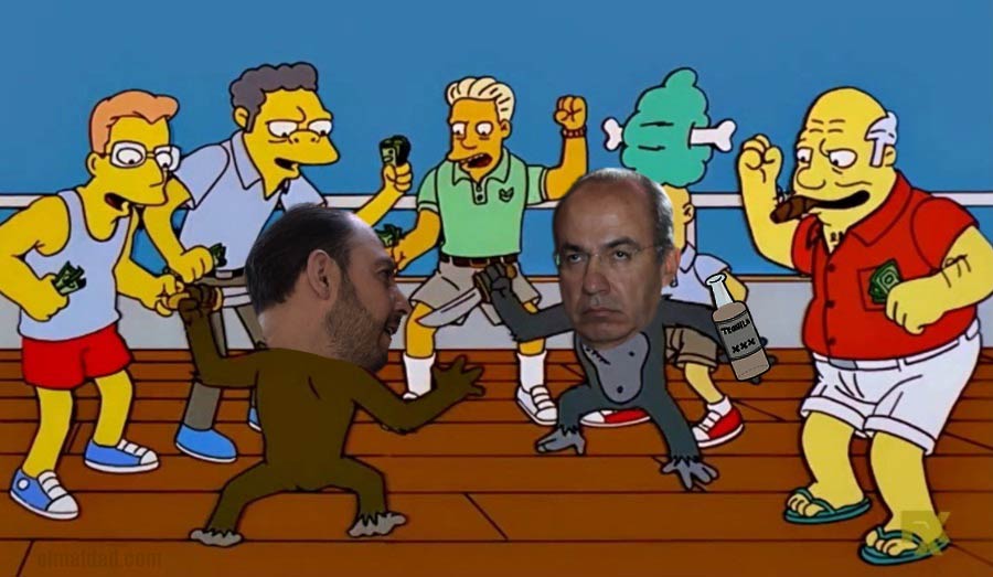 Pelea de changos: Calderón vs Cortés.