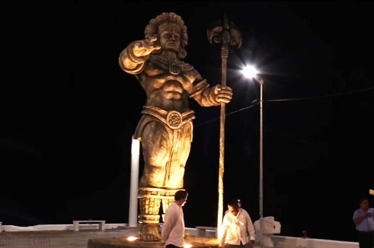 Develación de la estatua del dios Chaac.