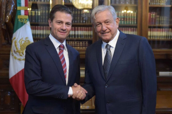 Peña Nieto y AMLO, allá en el 2018.