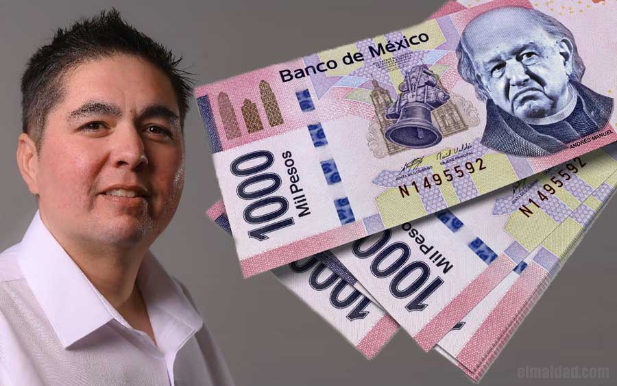 Armando Samaniego quiere la cara de AMLO en billetes de mil pesos.