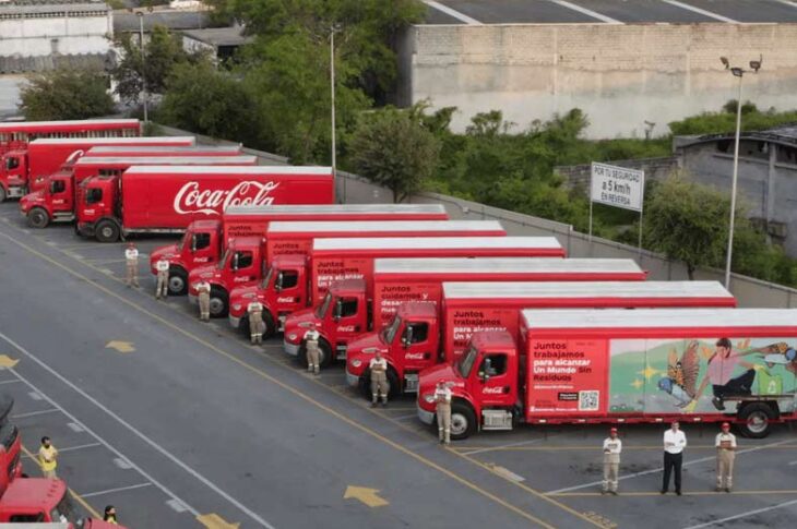 Camiones de Coca-Cola.