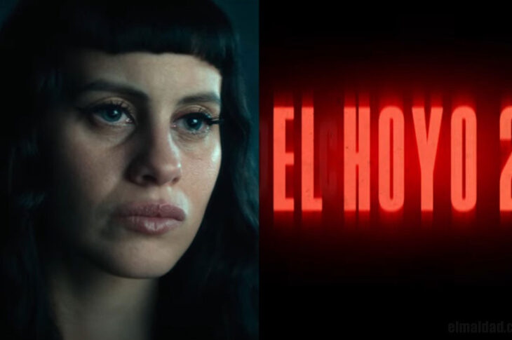 Milena Smit y el logo de El Hoyo 2.